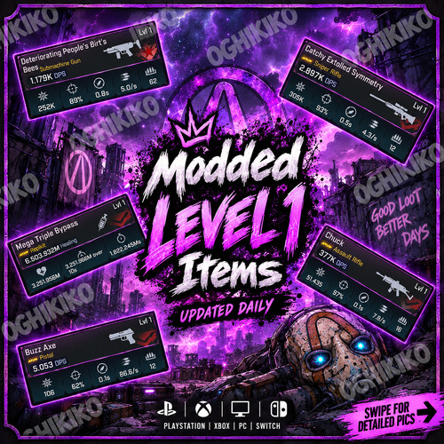 Borderlands modded level 1 - borderlands,